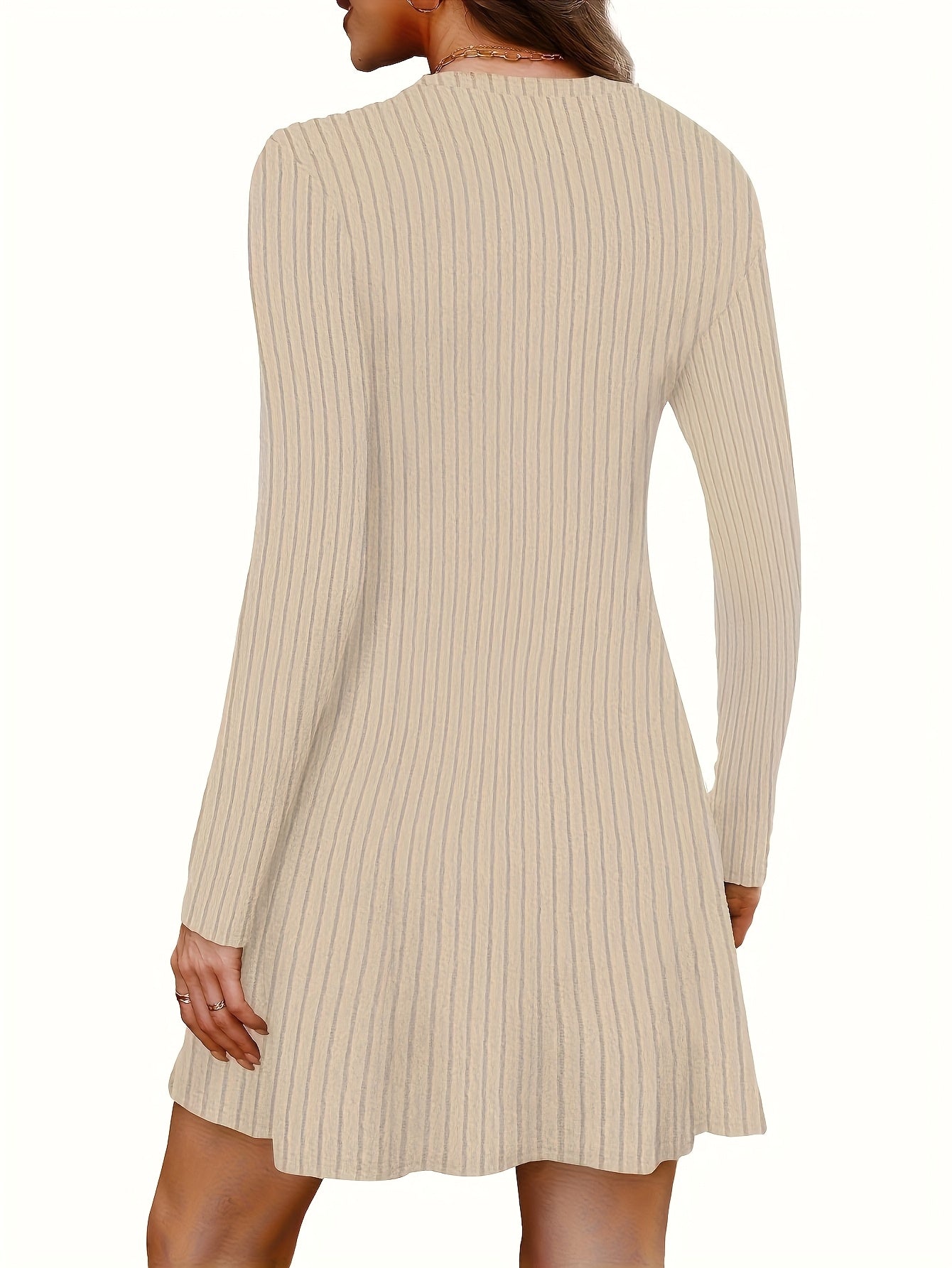 SOPHIA & ROSE | Slim‑Fit Ribbed Knit Midi Dress