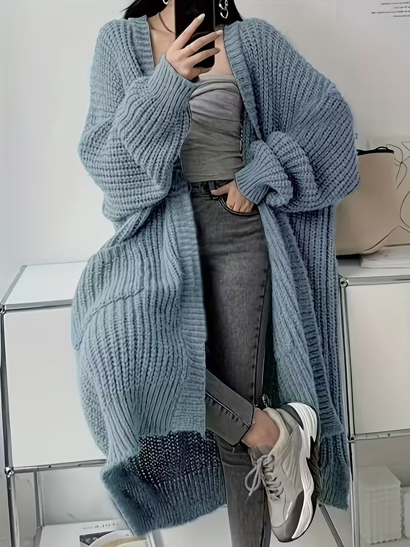 Glenda | Chic Knee-Length Cardigan Sweater