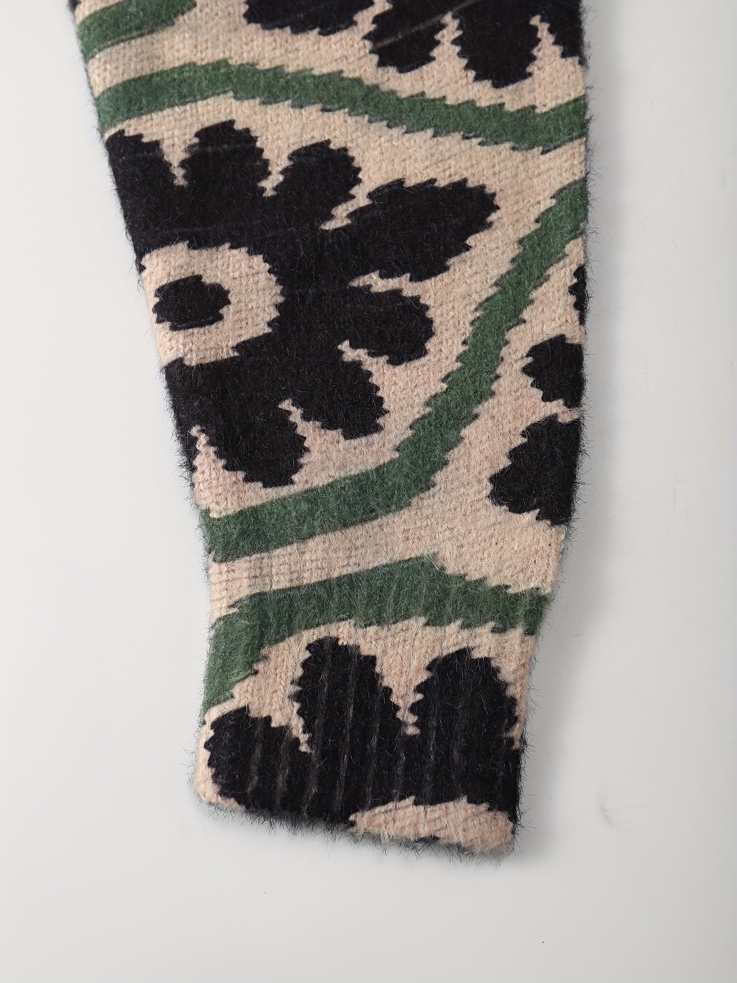 SOPHIA & ROSE | Ikat Geometric High-Neck Knit Midi Dress